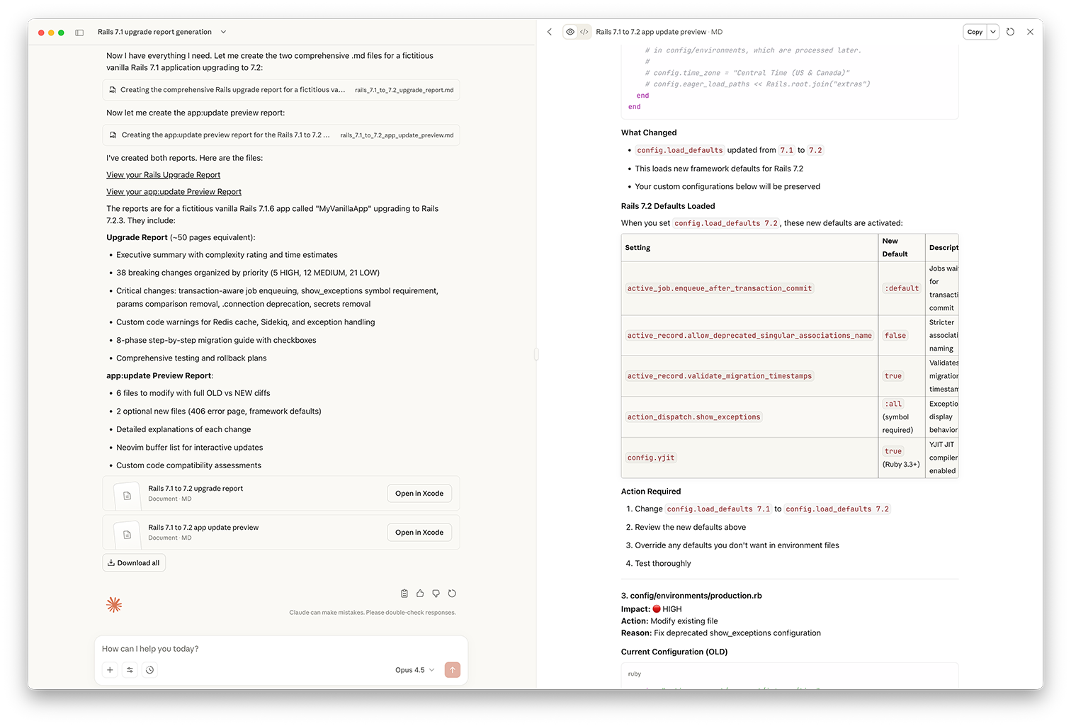 Image: Files changes report